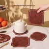 Ru Han Lantern Design Heat-Resistant Non-Slip Coasters (Set of 4)