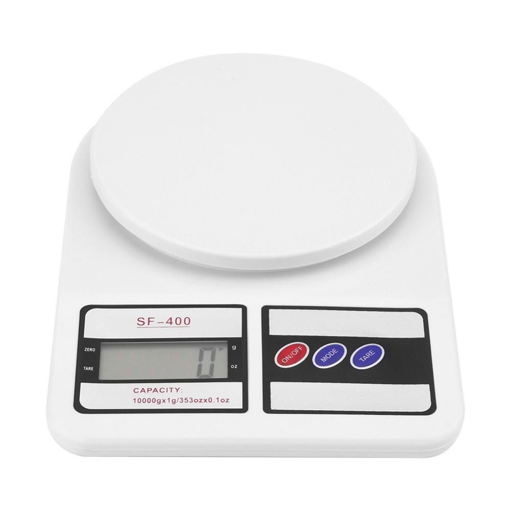 10kg Capacity Electronic Food Scale White Baking Scale Digital Kitchen Scale  Cooking Baking
