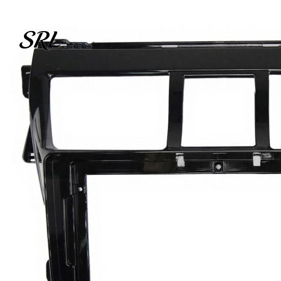 Dust Blocking Panel 9 Inch Car Radio Fascia Frame for Toyota Vios 2008, Navigation Center Console Cover Frame, Stereo Install Bezel Trim, Replacement