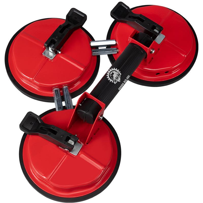 Heavy-Duty Glass Suction Cup with Thickened Aluminum Handle for Tiles, Marble, and Floors