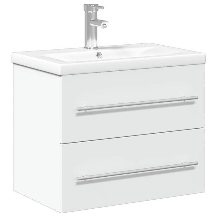 VidaXL Armoire Lavabo de Salle de Bain avec Bassin Intégré, Meuble sous Évier, Placard de Rangement, Organisateur de 3278764