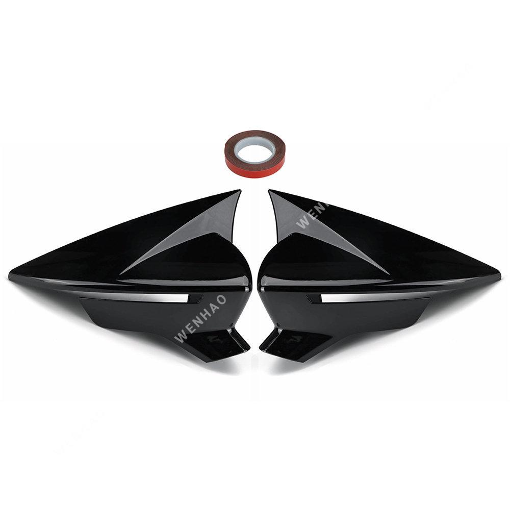 Dla Seat ibiza V MK5 KJ1 KJG 2 sztuk czarny błyszczący/wygląd węgla osłona lusterka wstecznego czapki wykończenia powłoki rama 2017-Bodykits