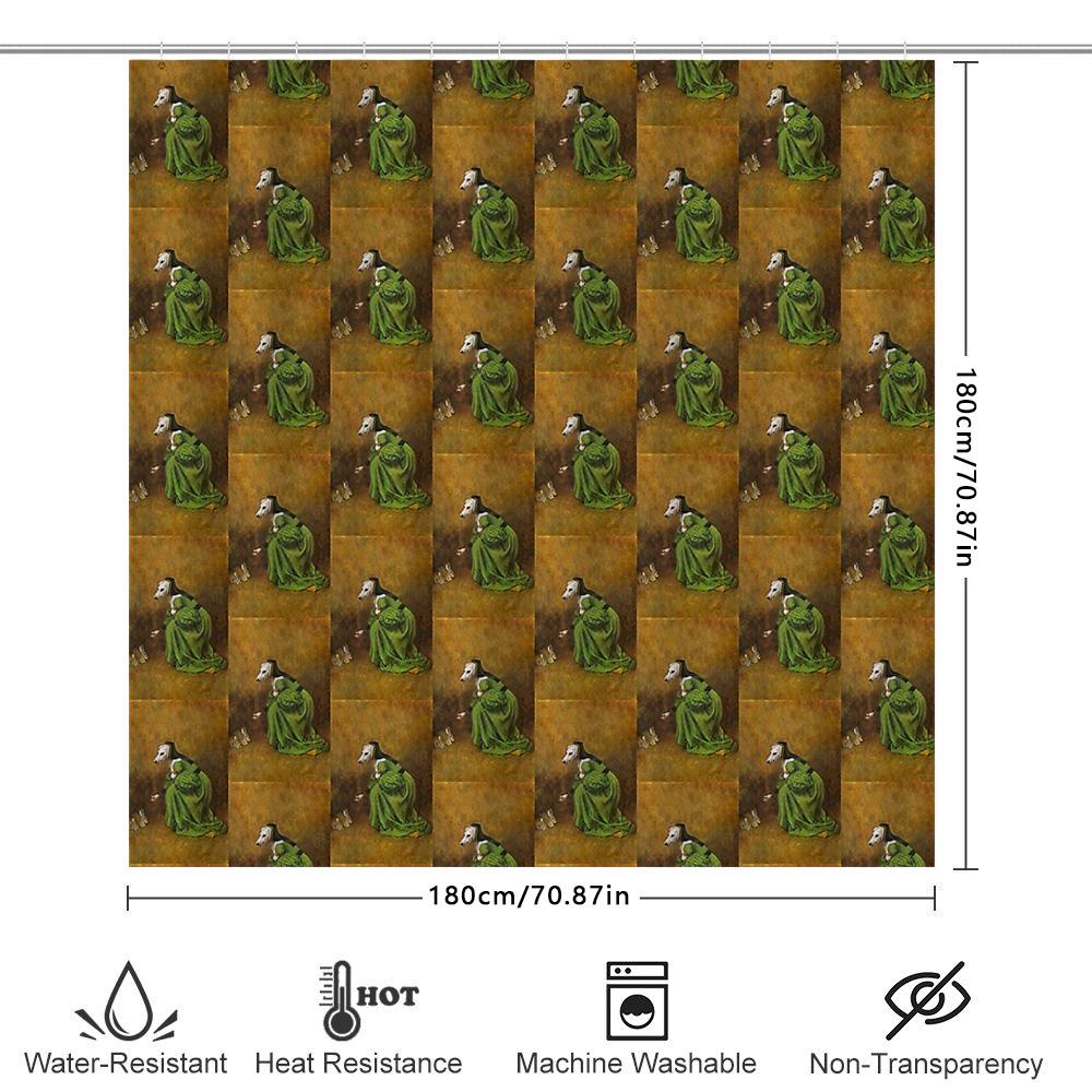 Bathroom Shower Curtain Vintage Floral Waterproof Fabric Decor For Home Spa Hotel