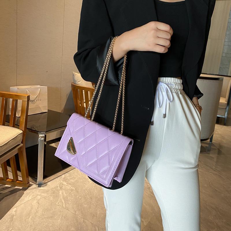 Summer Small Bag 2020 New Trendy Fashion Rhombus Chain Bag Crossbody Bag Women's Versatile Popular Small Square Bag