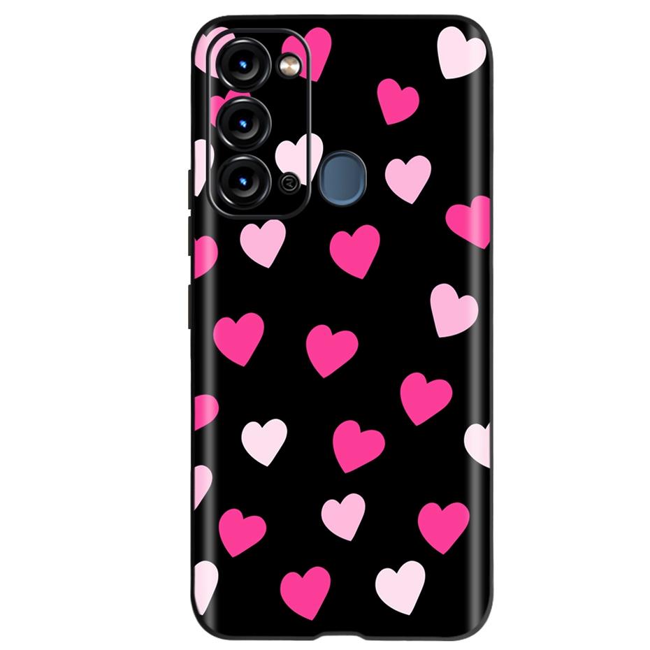 For ITEL Vision 3 Case Fashion Cat Sunflower Phone Cases For Itel S17 S 17 S661W Soft TPU Black Silicone Cover Vision3 Bumper