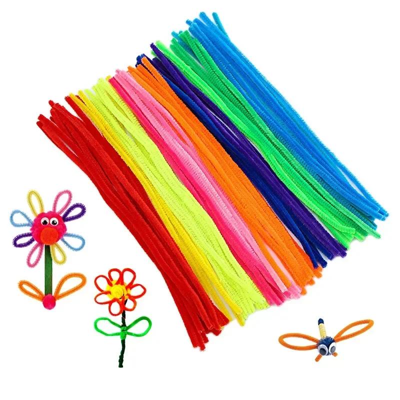 Plush Stick / Pompoms / Googly Wiggle Eyes Rainbow Colors Shilly-Stick Educational DIY Toys Art Craft Toys for Children