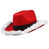 Light-up Cowgirl Cowboy Hats for Women Men Thick Fabric Cowboy Hat with Led Brim Christmas Jazz Felt Hat Casual Hats
