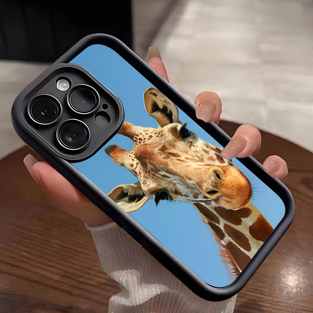 Cute Giraffe Phone Case For IPhone 17 Pro Max 15 Pro 16 14 Plus 12 13 Mini 11 Pro Shockproof Soft Cover