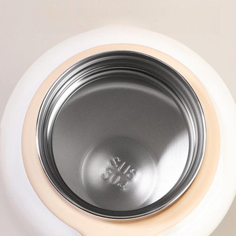 300/400ml 304 Stainless Steel Mini Vacuum Flask, Portable Insulated Milk Bottle with Handle for Daily Use