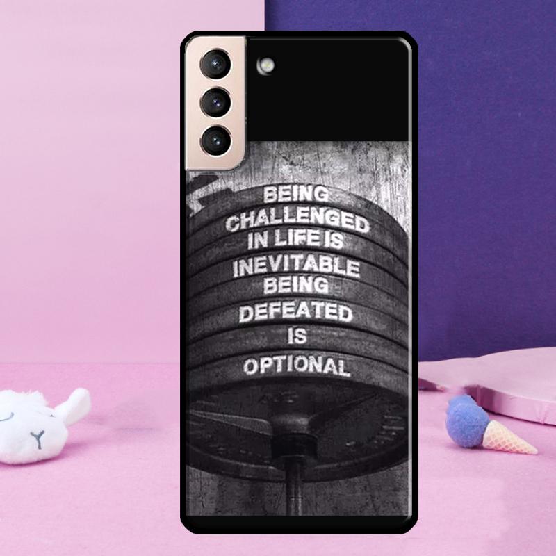 Workout Motivation Fitness Gym Quotes Phone Case For Samsung Galaxy S25 Ultra S24 Ultra S9 S10 S20 S21 S22 Plus S23 S24 FE Cover