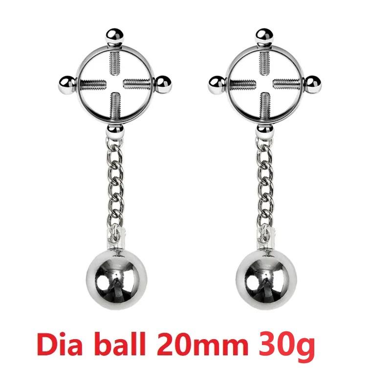 Morsetti per capezzoli regolabili in acciaio inossidabile con set di catene Clip per capezzoli da donna Bondage per il seno Schiava Giocattolo sessuale femminile