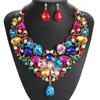 Accessoires de Mariée Européens et Américains Ensemble de Colliers Exagérés Bijoux en Cristal de Luxe pour Femme Accessoires de Robe de Banquet