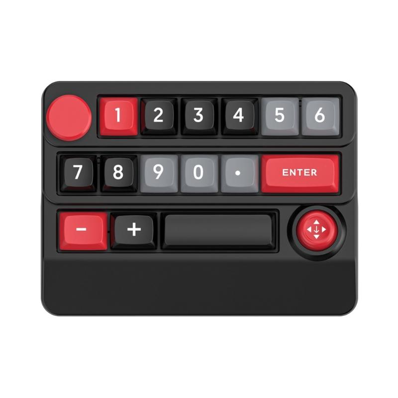 Wireless Gaming Keyboard Macro Defined Joystick 15keys Gaming Keyboard with Color Lights Multiple Function
