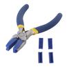 Flat Nose Pliers with Plastic Tips and 2 Additional Pairs for Secure Grip In Electronics and Crafts