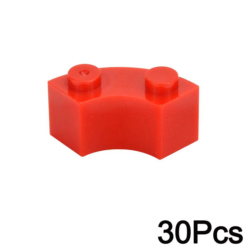 

30PCS MOC Thick Building Blocks 85080 2x2 Round Changeover Curved Brick Construction Accessories Parts 3063 Bricks Kid Toys красный