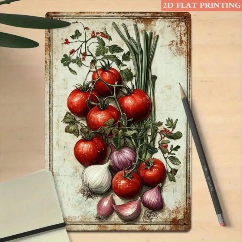 Vintage Farmhouse Metal Wall Art Kitchen Decor Rustic Gift