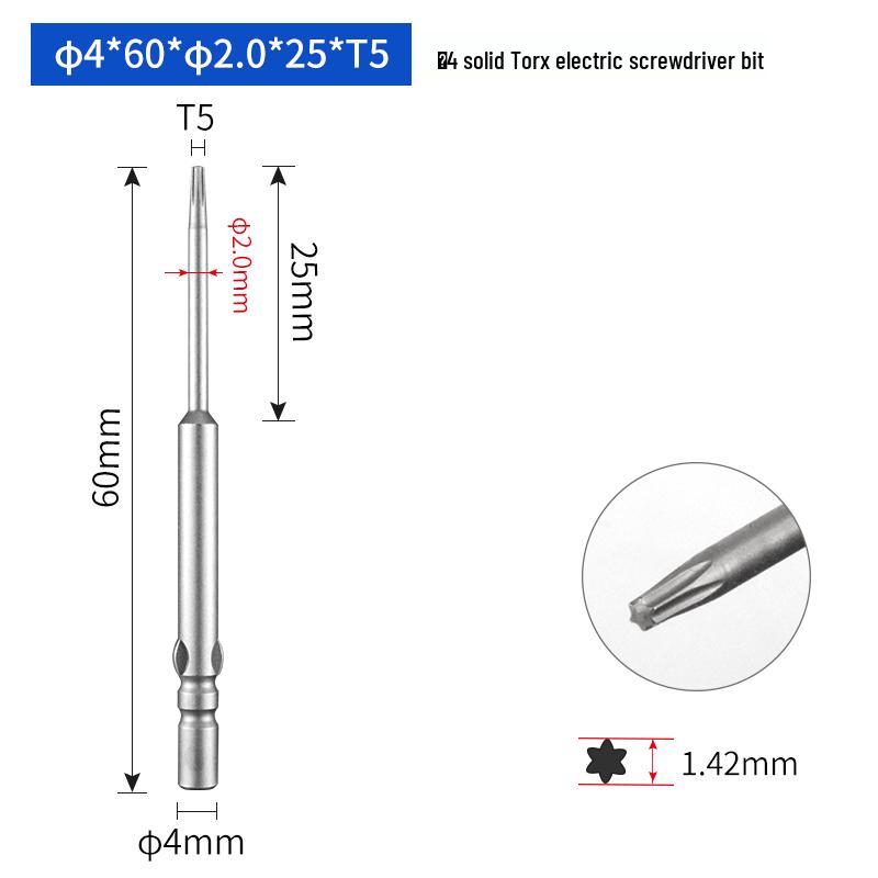 4mm Torx Hex Star-Shaped Electric Screwdriver Bit Head