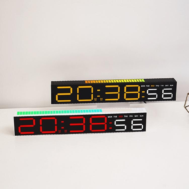 Elegant Bedside Clock With Large Led Screen Date Time 12/24 Display For Students Bedroom or Study