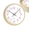 KATOMOKU Plywood Clock 20 km-119LP, Light Pink, Wall Clock with Continuous Second Hand, 25.2cm Diameter (quartz Clock)