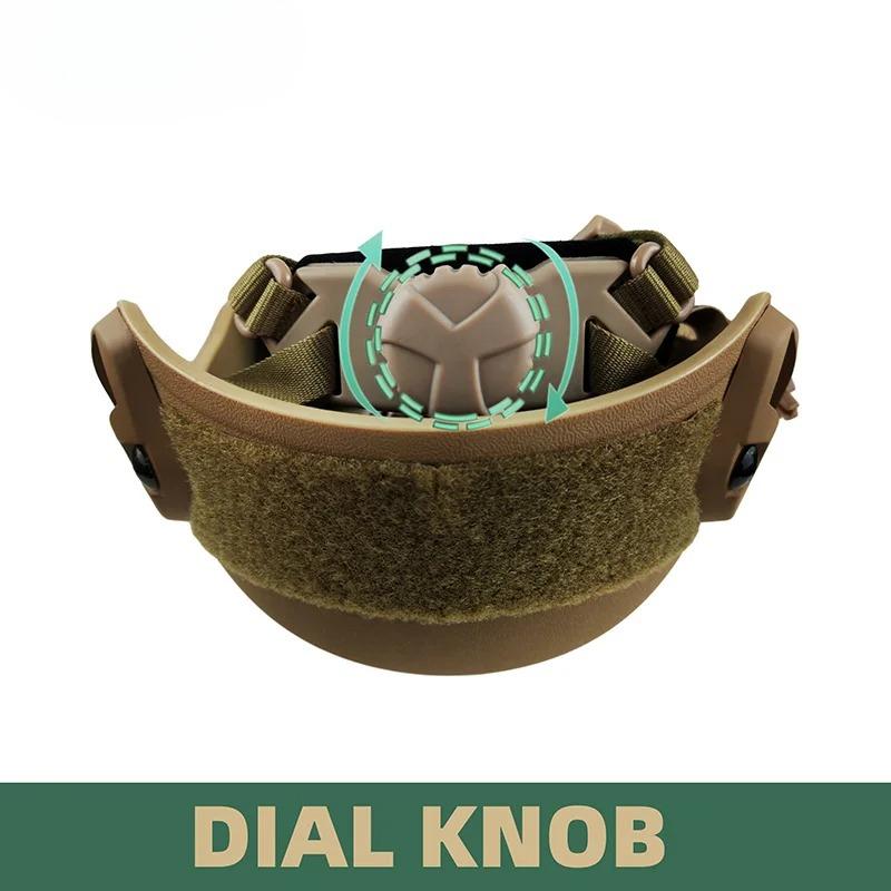 FAST Tactical Riot Helmet ABS 4-Point Suspension Adjustable Head Circumference for Military CS Airsoft Outdoor Protection