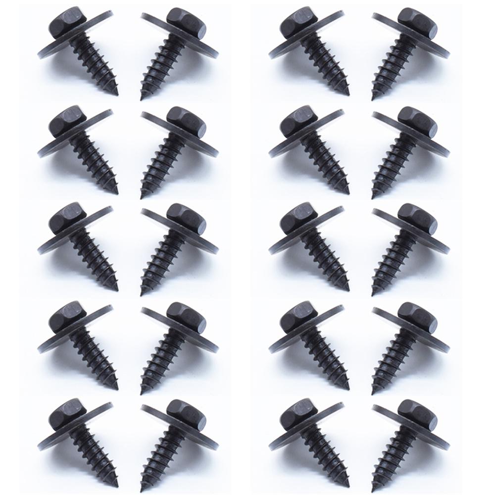 100 Clips Screw Metal Auto Body Wings Stand 7Mm