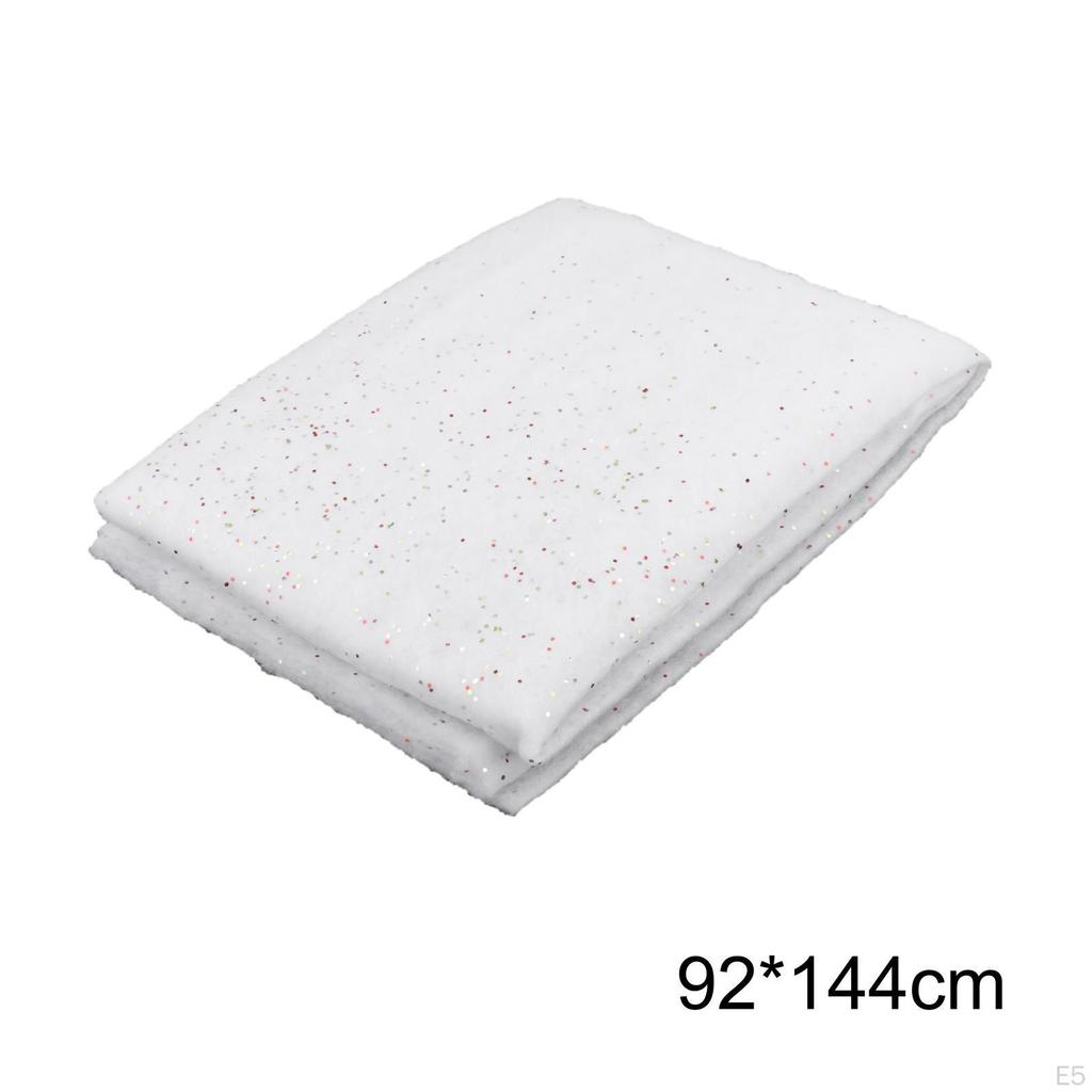 Christmas Snow Blanket Artificial Glitter Draped Winter White for Scene