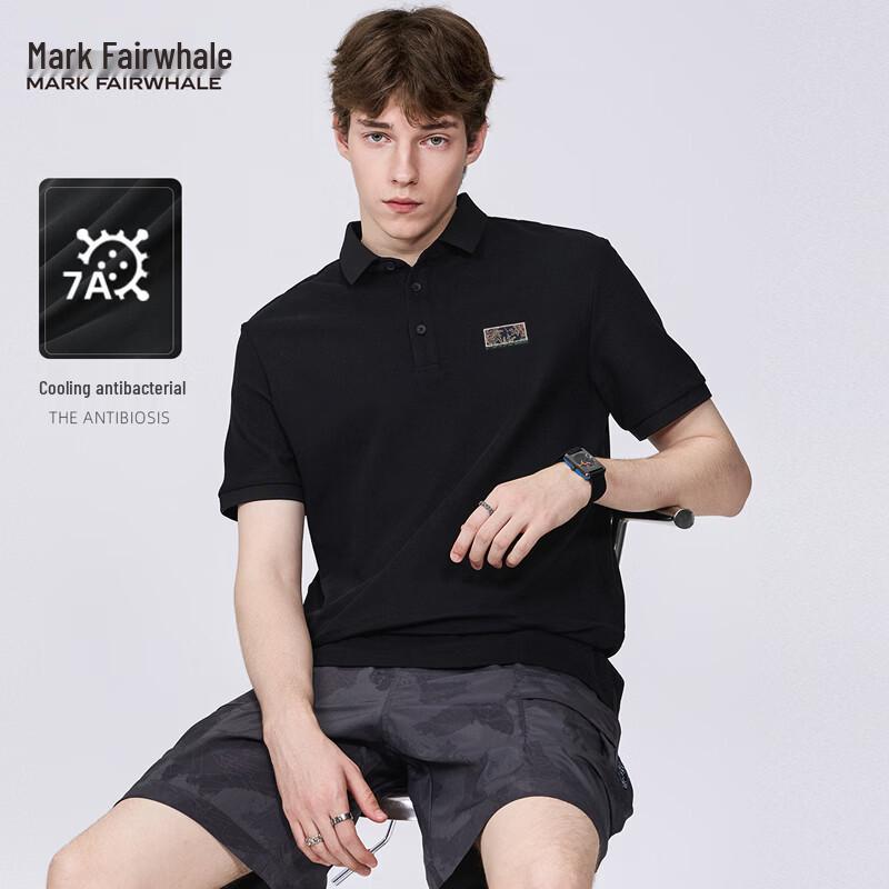 Mark Fairwhale Men s Flock Embroidered Cooling Polo Shirt L