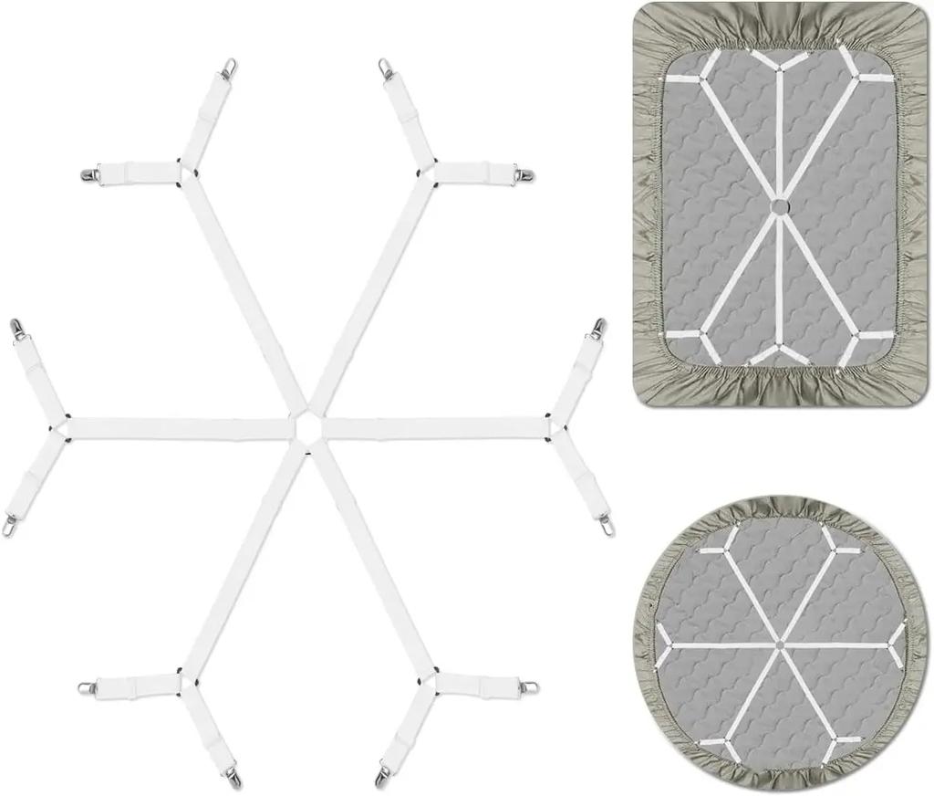 12 Clips Elastic Bed Sheet Grippers Belt Fastener Non-Slip Strap Mattress Clip Fasteners Cover Blankets Grippers Organize Gadget