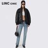 Jinyujie Damen Leichte Cropped Daunenjacke