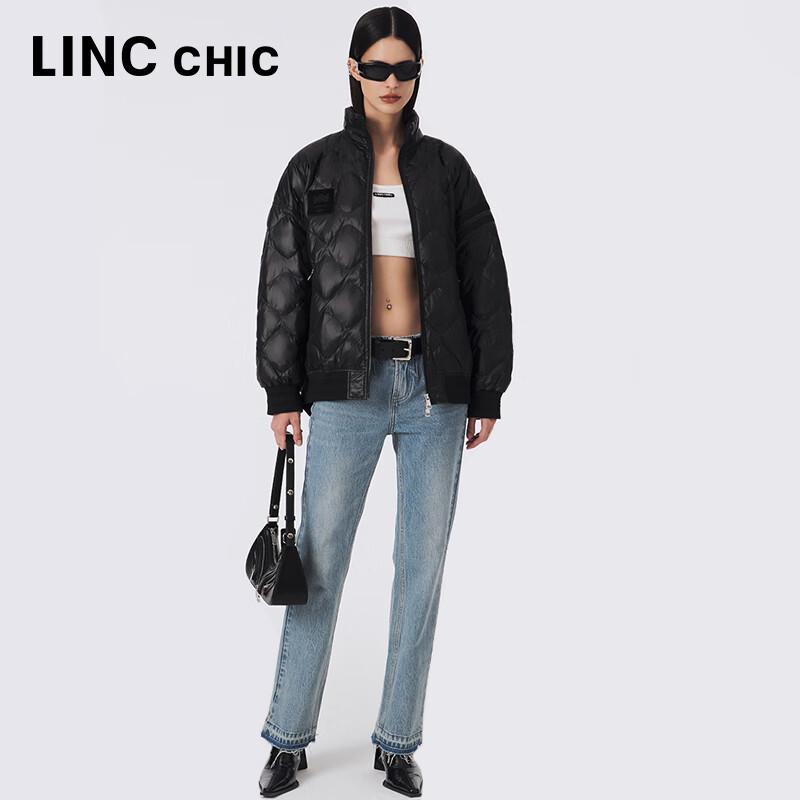 Jinyujie Damen Leichte Cropped Daunenjacke