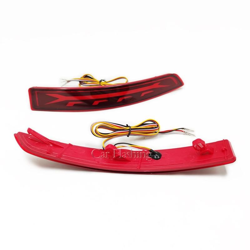 2Pcs LED Rear Fog Lamp Bumper Light For Volkswagen Sagitar 2015 2016 2017 2018 Turn Tail Stop Brake Lamp Reflector lights