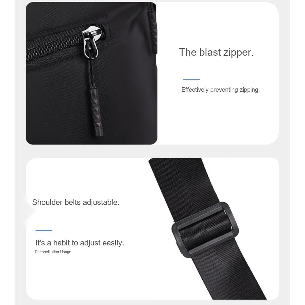 Shoulder Bag Unisex Nylon Multi Compartment Daily Commute