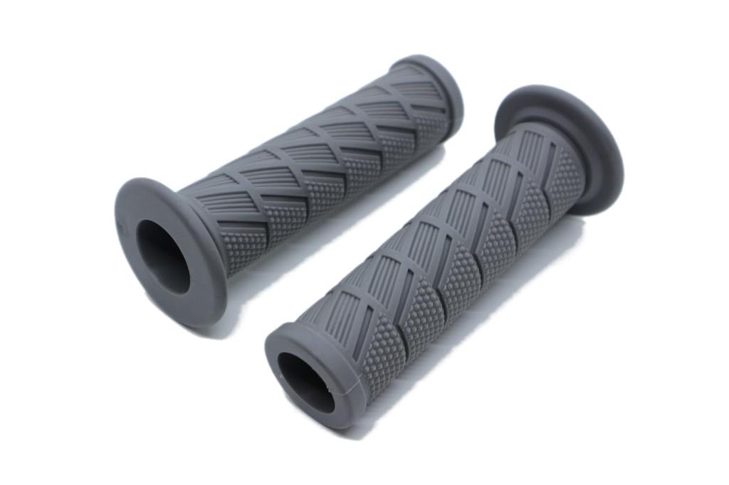 Beatus Retro Design Bike Handle Grip 0.9 inch (22.2 mm) Universal Grip Left and Right Set (Gray)