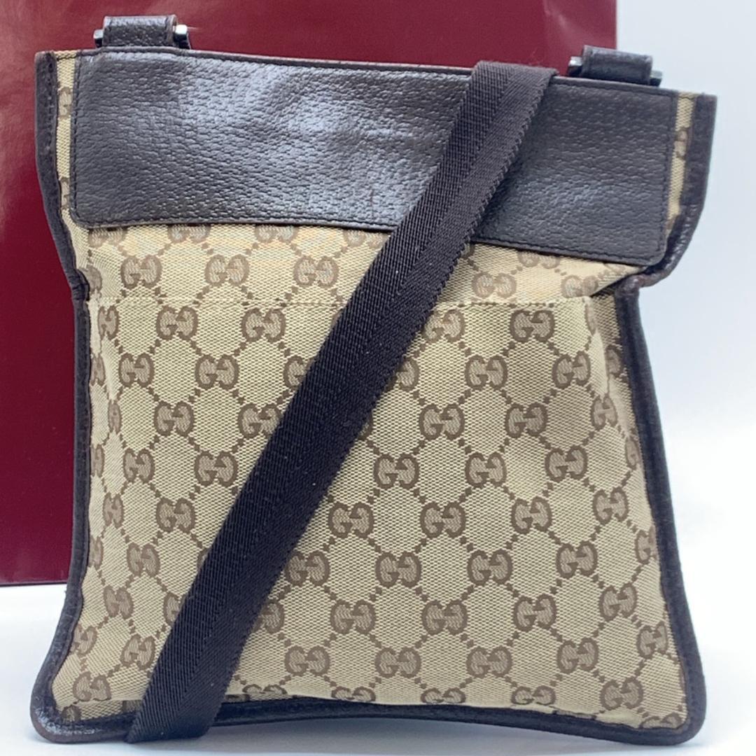 

Gucci GG Canvas 27639 Сумка через плече Crossbody Sacoche Гаманець Шкіряний Коричневий Жіночий Чоловічий Унісекс Діагональний ремінець