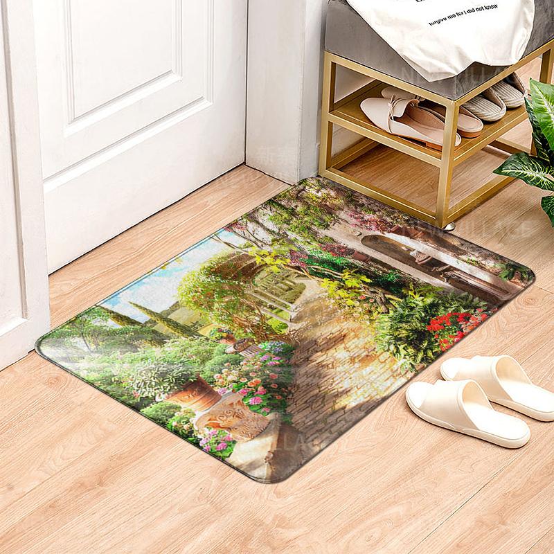 House Entrance Carpet Home Natural and Animal Styles Doormat Room Bath Mat Foot Mat Bath Non-slip Kitchen Water Absorption Mat
