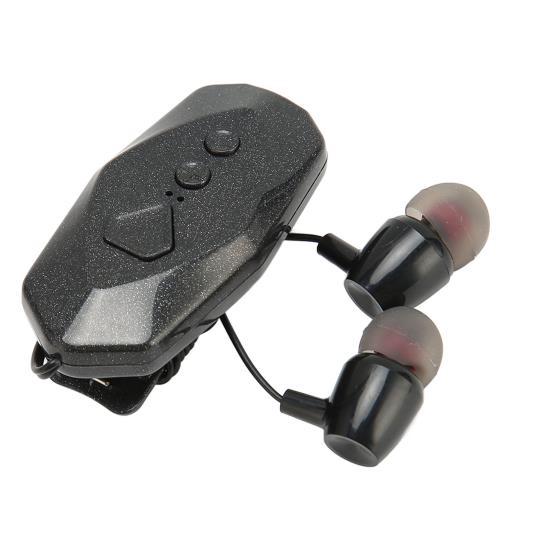 Collar Clip Wireless Earphone HiFi Stereo Sound Full Automatic Dual Ear Portable Business Wireless Bluetooth Headset 