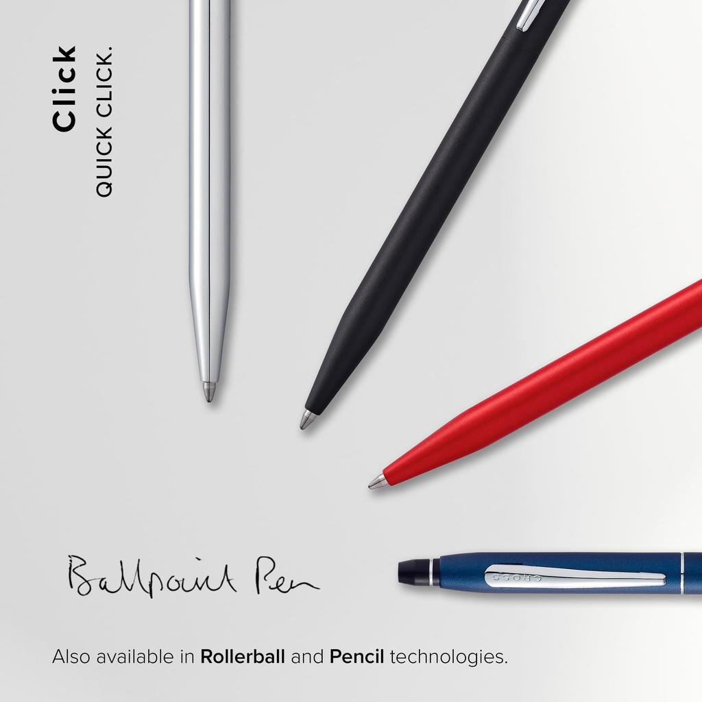 Cross Click Ballpoint Officially Imported Pen, Oil-Based, Red, AT0622-119,
