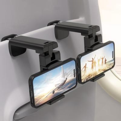Supports Téléphone Avion - Rotatifs à 360°, Supports de Voyage en ABS Durables Accessoires de Voyage en Avion