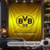 ArazzoBorussia Dortmund Nome Personalizzato Testo Appeso a Parete Personalizzato Arazzo Decorazione Parete Casa