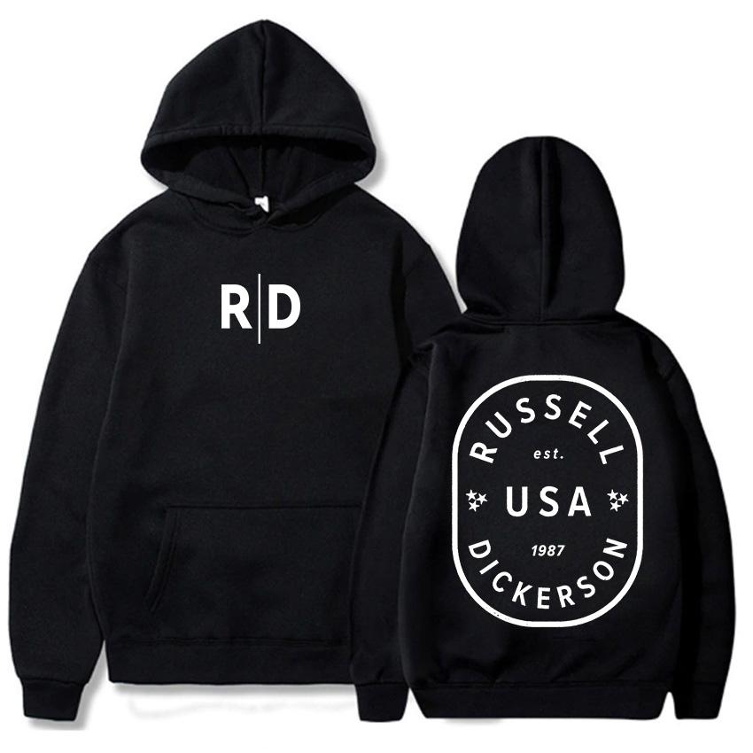 

Russell Dickerson Logo Hoodies Winter Fleece Casual Sweatshirts Hooded Men Women Unisex Streetwear Hip Hop Graphic Clothing XS