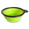 

Small sized Pet Foldable Silicone Dog Bowls Dog Feeding Utensils Outdoor Portable Foldable Dog Dishes in Stock Ideal for Dog зелёный