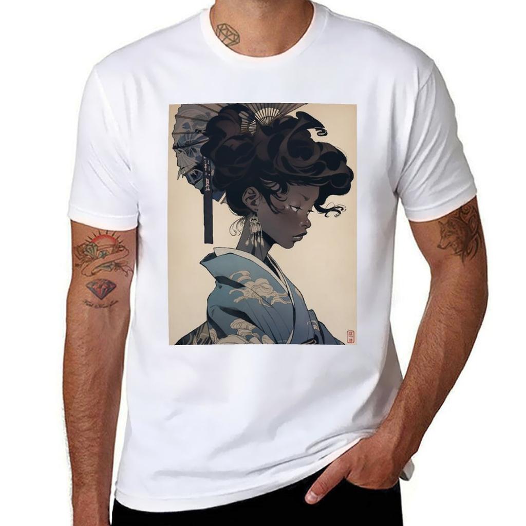 Geisha of Color TShirt Daily Wear Plain Short Sleeve Shirt