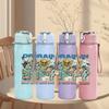 1PC Drain Retro Comic Colorful Collage Print 750ml Portable Sports Water Bottle Leakproof Gym Outdoor Travel Drink Cup