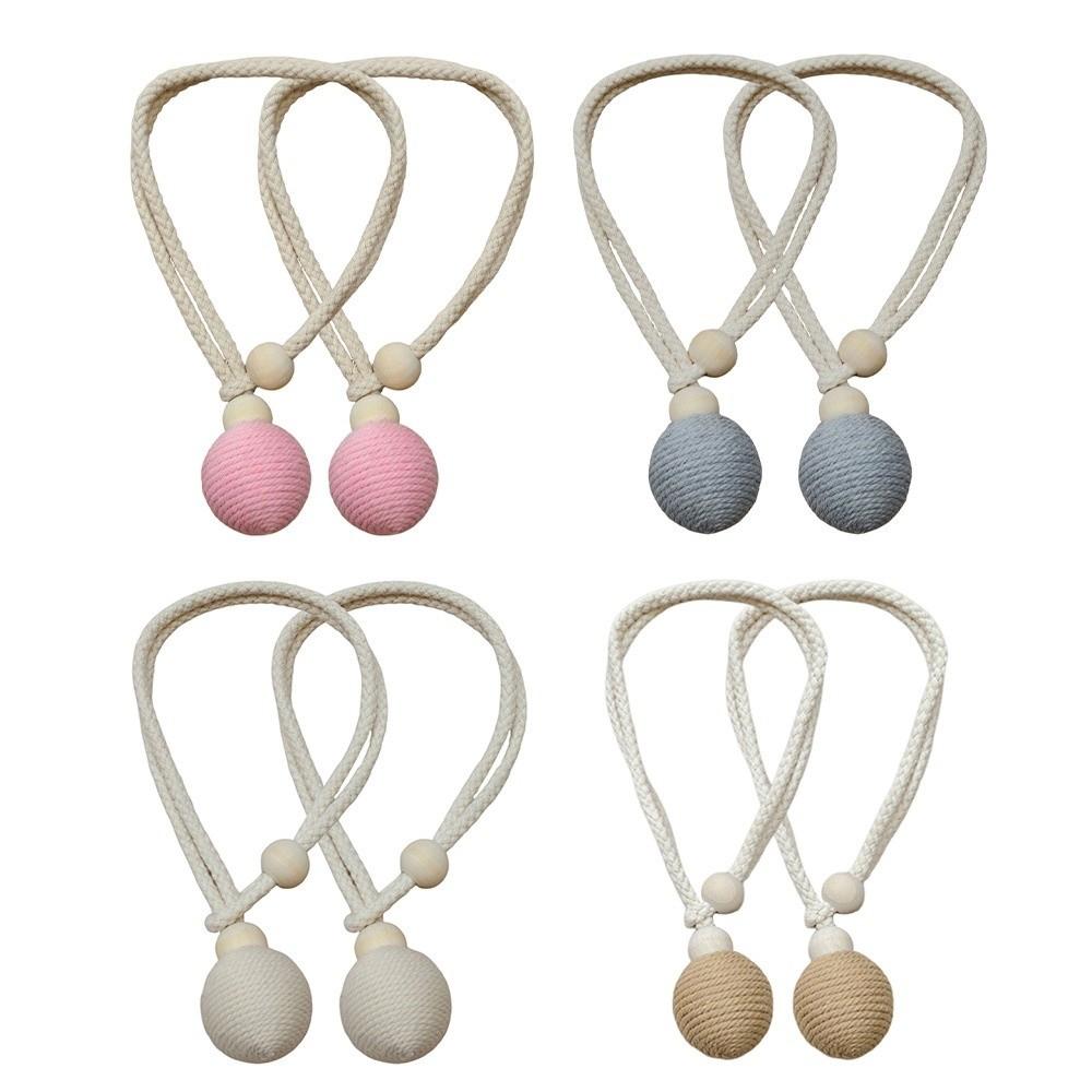 2Pcs Set No-drill Bohemia Curtain Tiebacks  Curtain Decor Organization