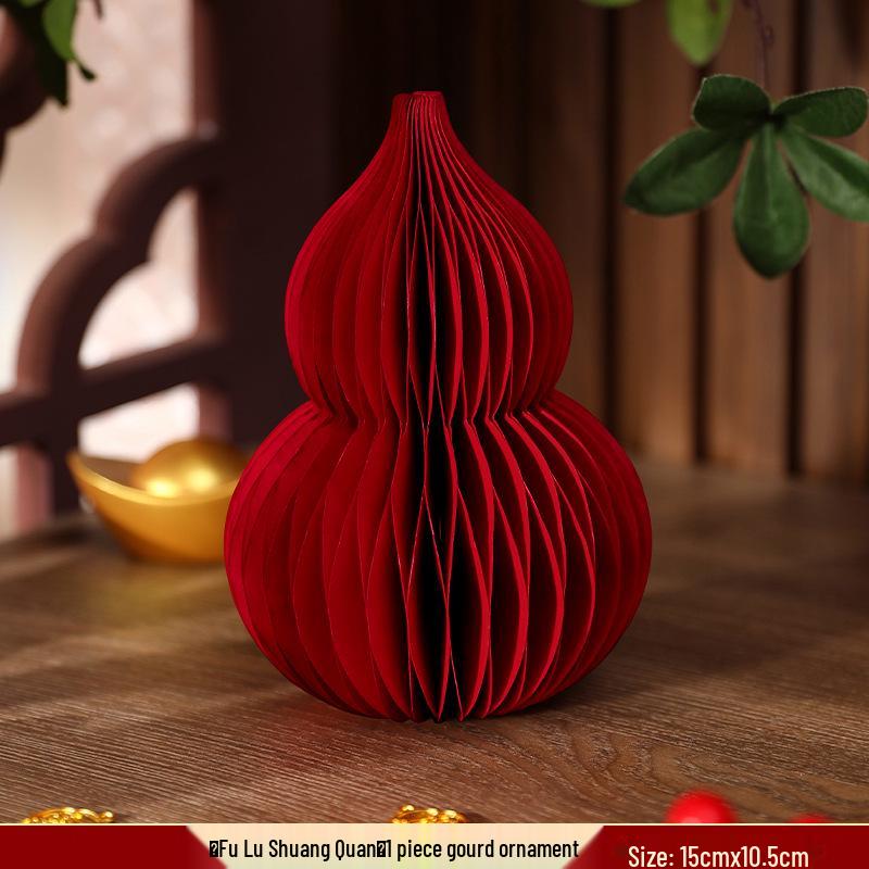 Housewarming Prosperity Gourd: Three-Dimensional Home Ornament for Living Room Tabletop