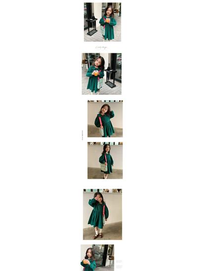 Mädchen Cord Prinzessinnenkleid - Modischer Frühherbst-Stil