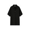 Mens Loose Fit Casual Short Sleeve Turn Down Collar Polo Shirt