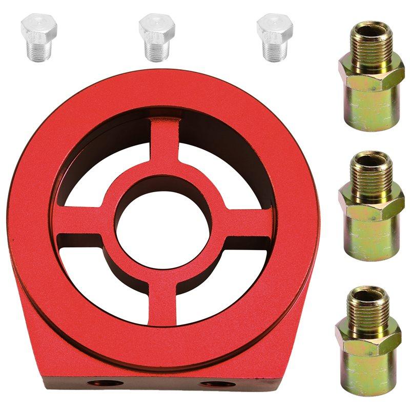 Oil Filter Cooler Sandwich Plate Adapter Universal Oil Sensor Connector M18 M20 M22 3/4 With Connectors