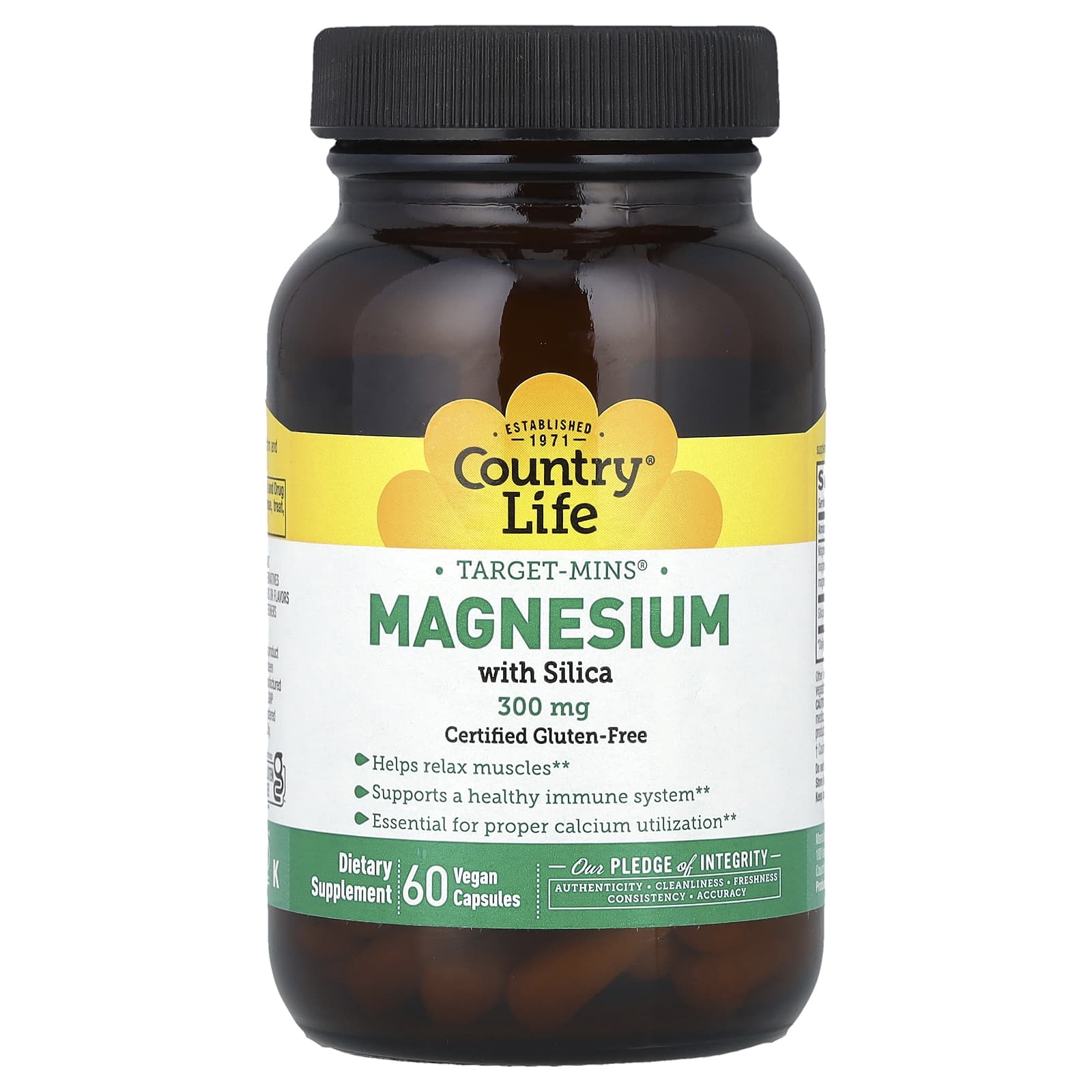 

Country Life, Target-Mins®, Magnesium with Silica, 60 Veggie Capsules