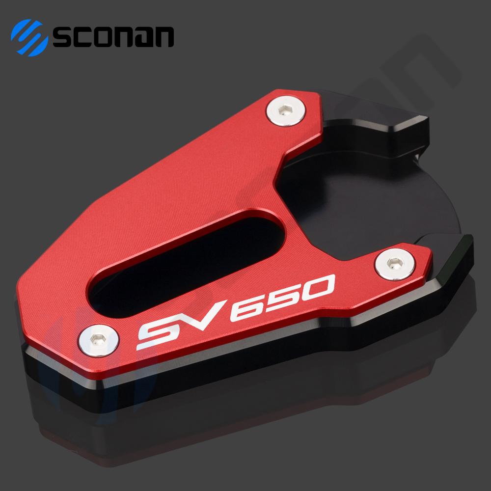 Motorcycle Side Stand Pad Plate For Suzuki SV650 SV650X sv 650x SV 650 SV650 X Kickstand Enlarger Support Extension Pad